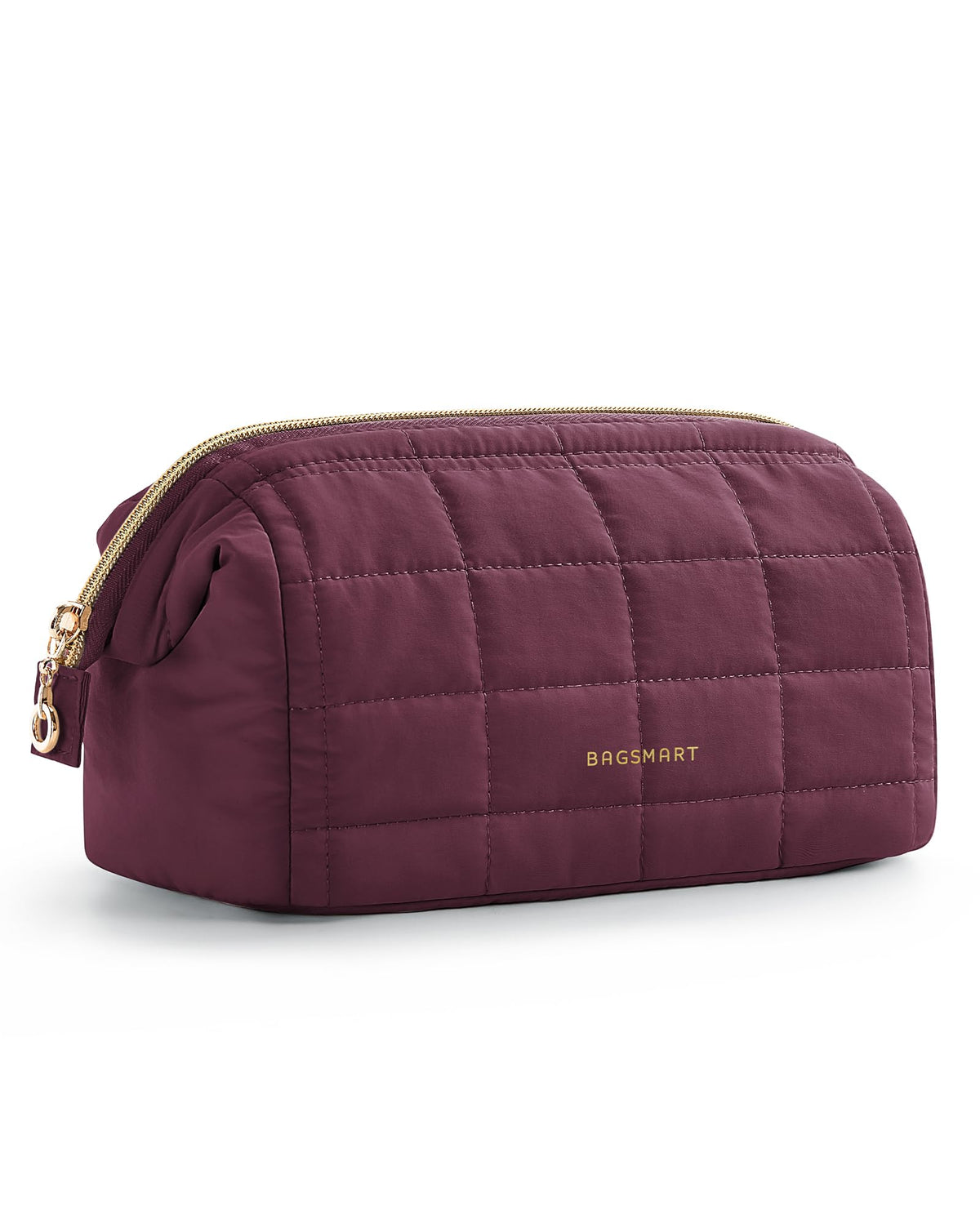 BAGSMART Makeup Bag Travel Toiletry Bag, Wide-open Zipper Pouch, Black