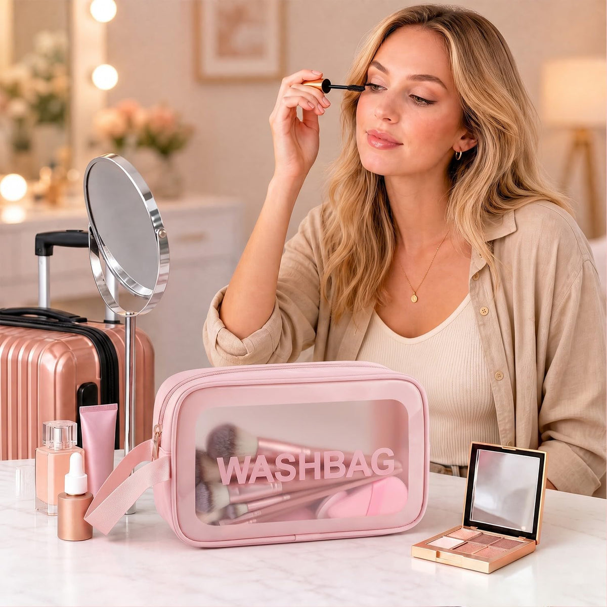 HGHDBT 70Pcs Pink Makeup Brushes Set Professional Makeup Kit Multi-functional Makeup Tool Set with Case Facial Makeup Accessories, Foundation Makeup Brush Kit Eye and Face Make up Brushes & Tools