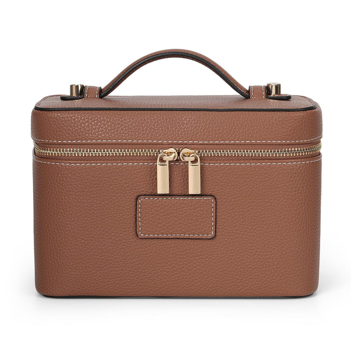 HiTotes Makeup Bag Vanity Case for Women Leather Cosmetic Bag Travel Toiletry Bags Portable Makeup Organizer Case