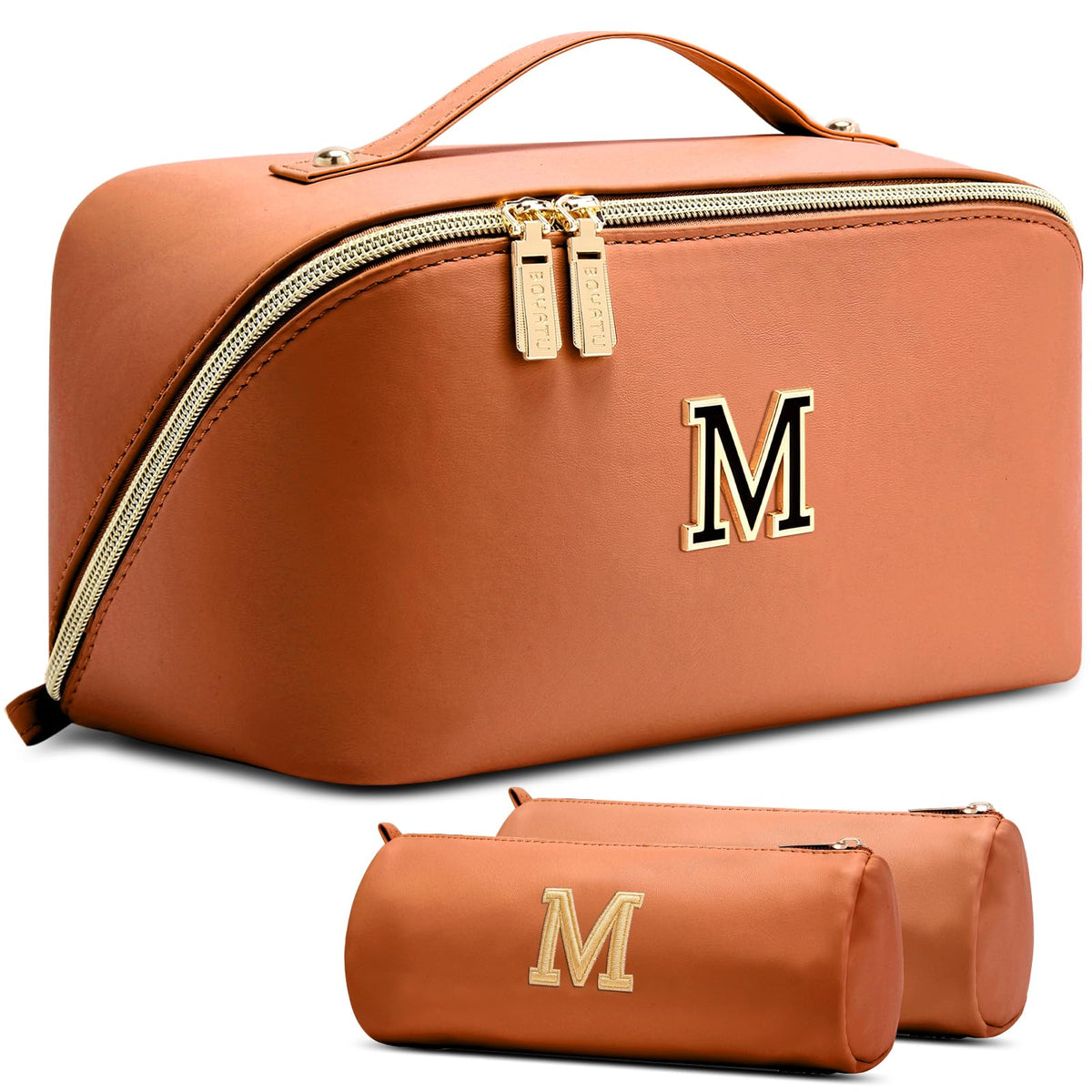 BOYATU Personalized Travel Makeup Bag: 3-in-1 Cosmetic Bag Gift for Women