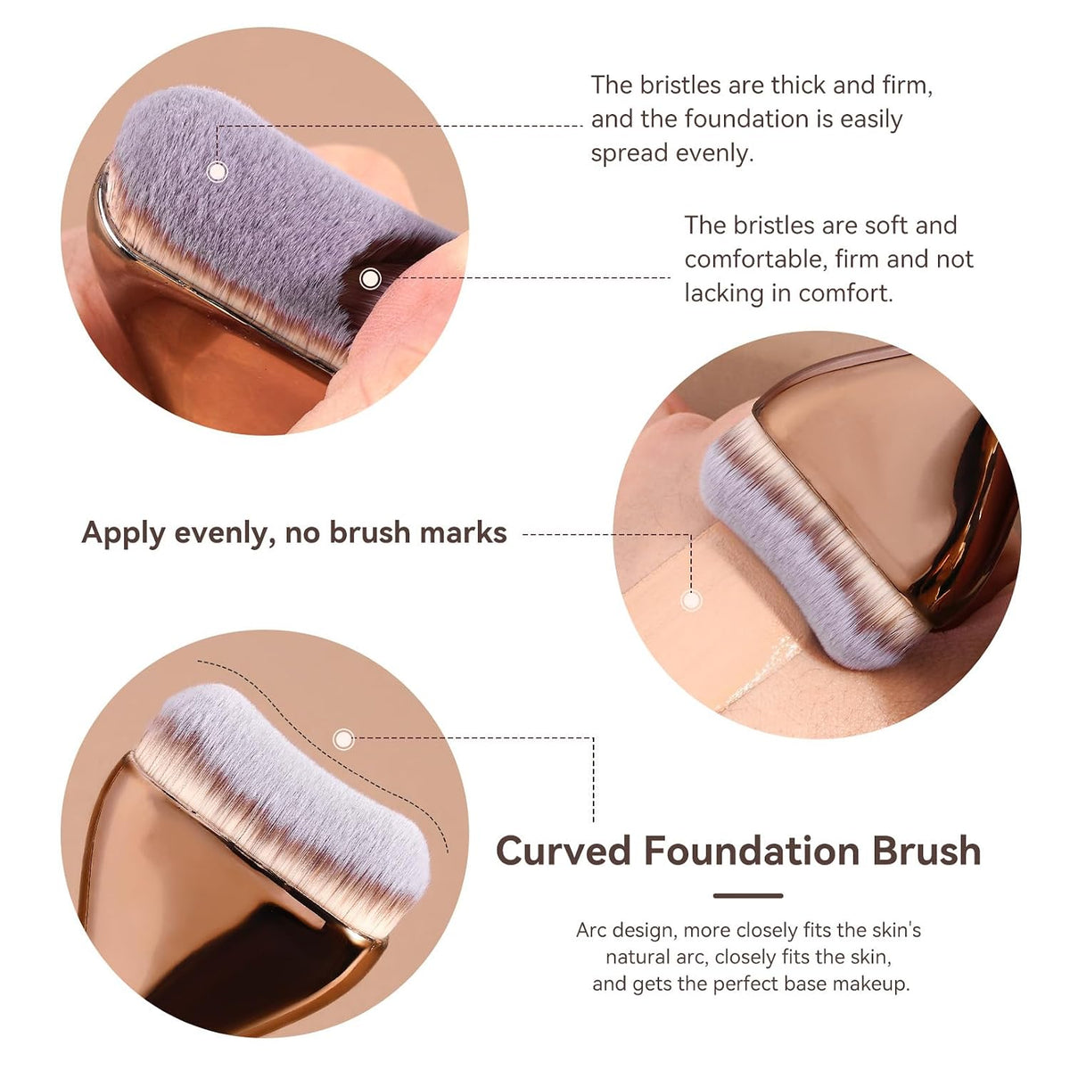 MAANGE 14 PCS Makeup Brushes Professional Make Up Brushes Premium Synthetic Powder Concealers Brushes Travel Makeup Brush Set with Case (Coffee)