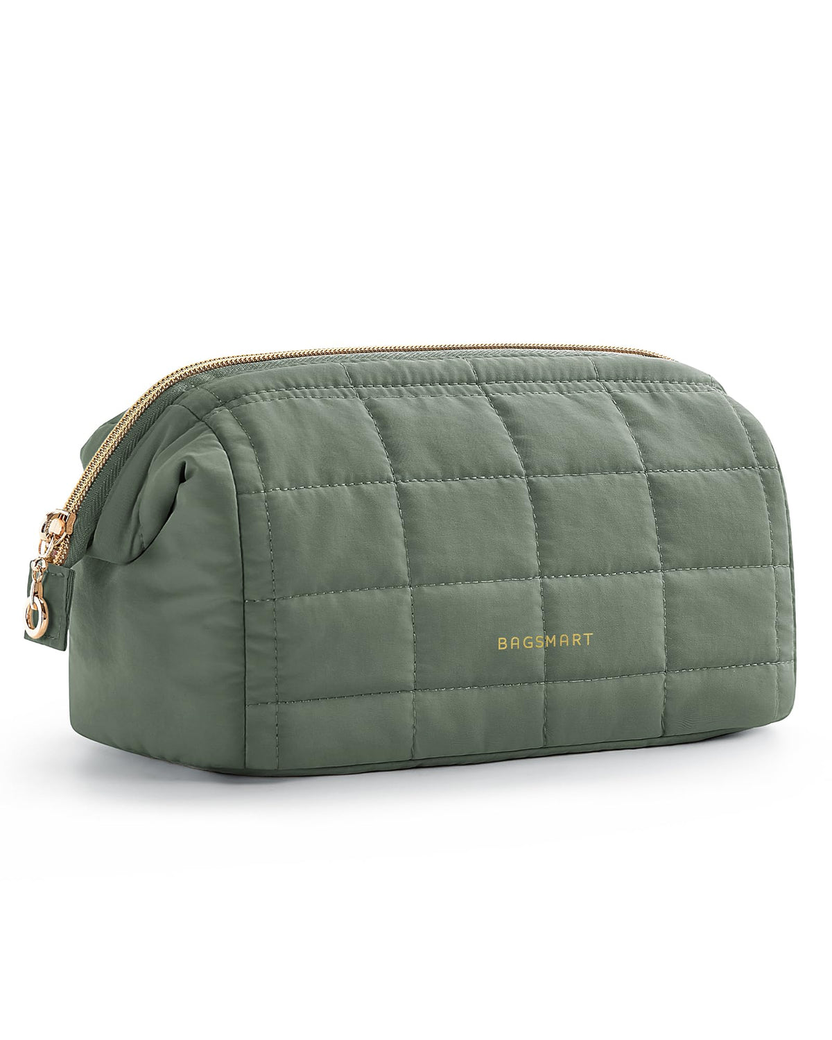 BAGSMART Makeup Bag Travel Toiletry Bag, Wide-open Zipper Pouch, Black
