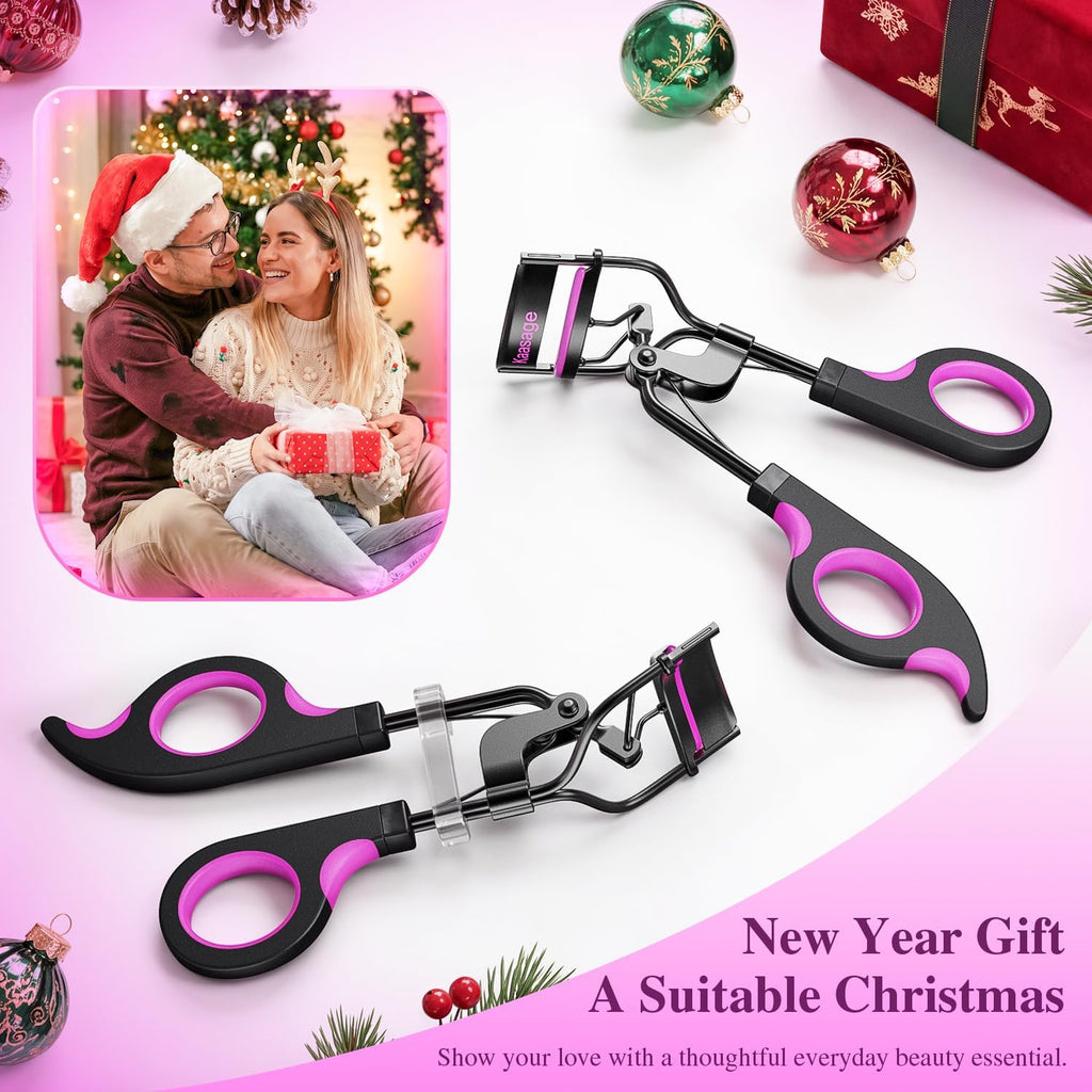Kaasage Eyelash Curler with Pads, Achieve Perfect Curls in 5 Seconds