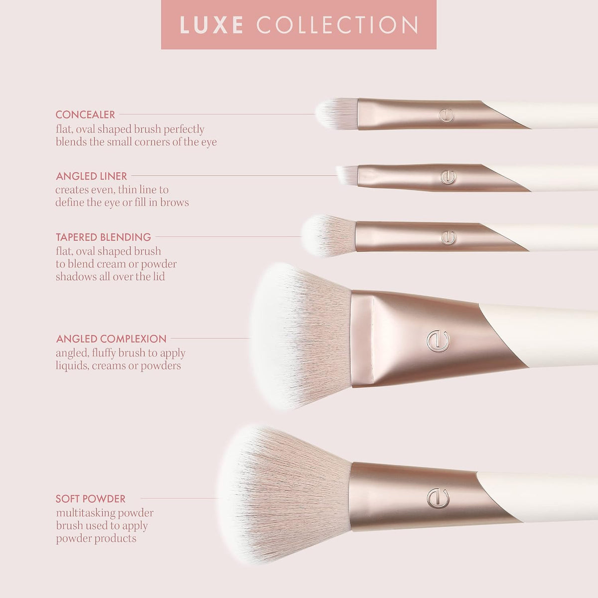 EcoTools Luxe Natural Elegance Face Makeup & Foundation Brush Set