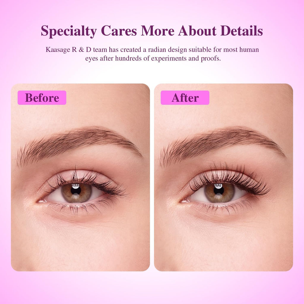 Kaasage Eyelash Curler with Pads, Achieve Perfect Curls in 5 Seconds