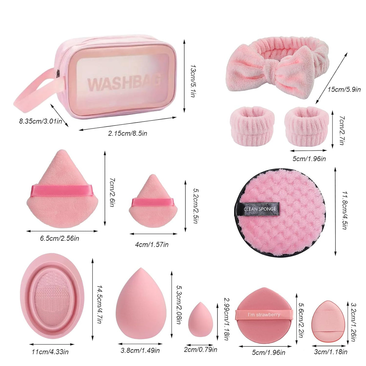 Makeup Brush Set, 42Pcs Makeup Tool Set Premium Synthetic Foundation Powder Concealers Eye Shadows Blush Makeup Brushes Kit with Makeup Sponge, Powder Puffs for Beginner & Professional
