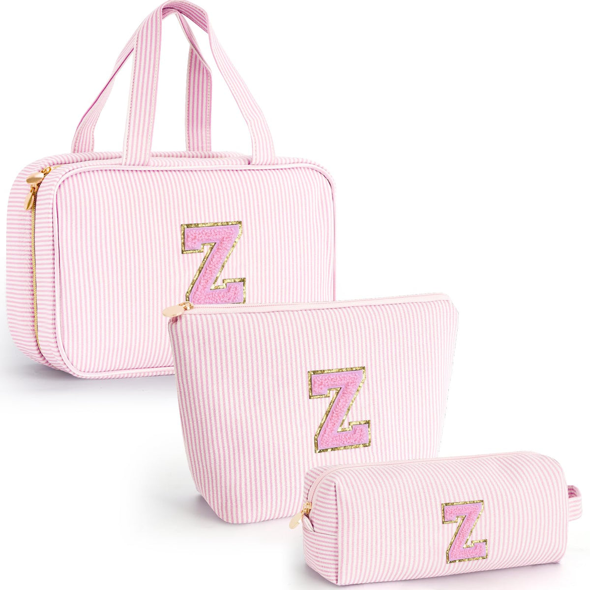 Gifts for Teen Girls Women - Personalized Toiletry Bag Initial Makeup Bag | Travel Cosmetic Bag | 8 9 10 11 12 13 14 15 16 Years Old Girl Gift Trendy Stuff - Blue A