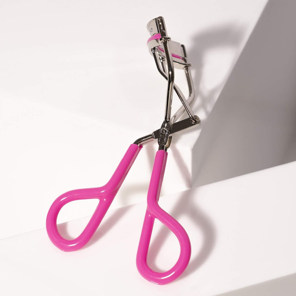 Tweezerman Comfort Grip Eyelash Curler for All Eye Shapes Neon Pink
