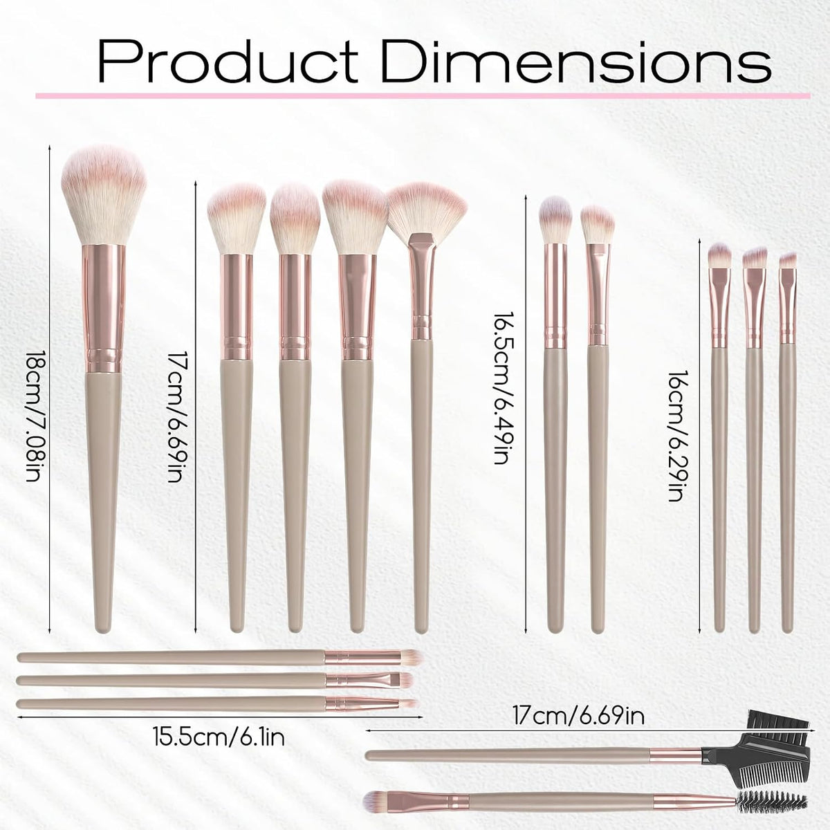 Makeup Brush Set 15 Pcs Premium Synthetic Makeup Brushes