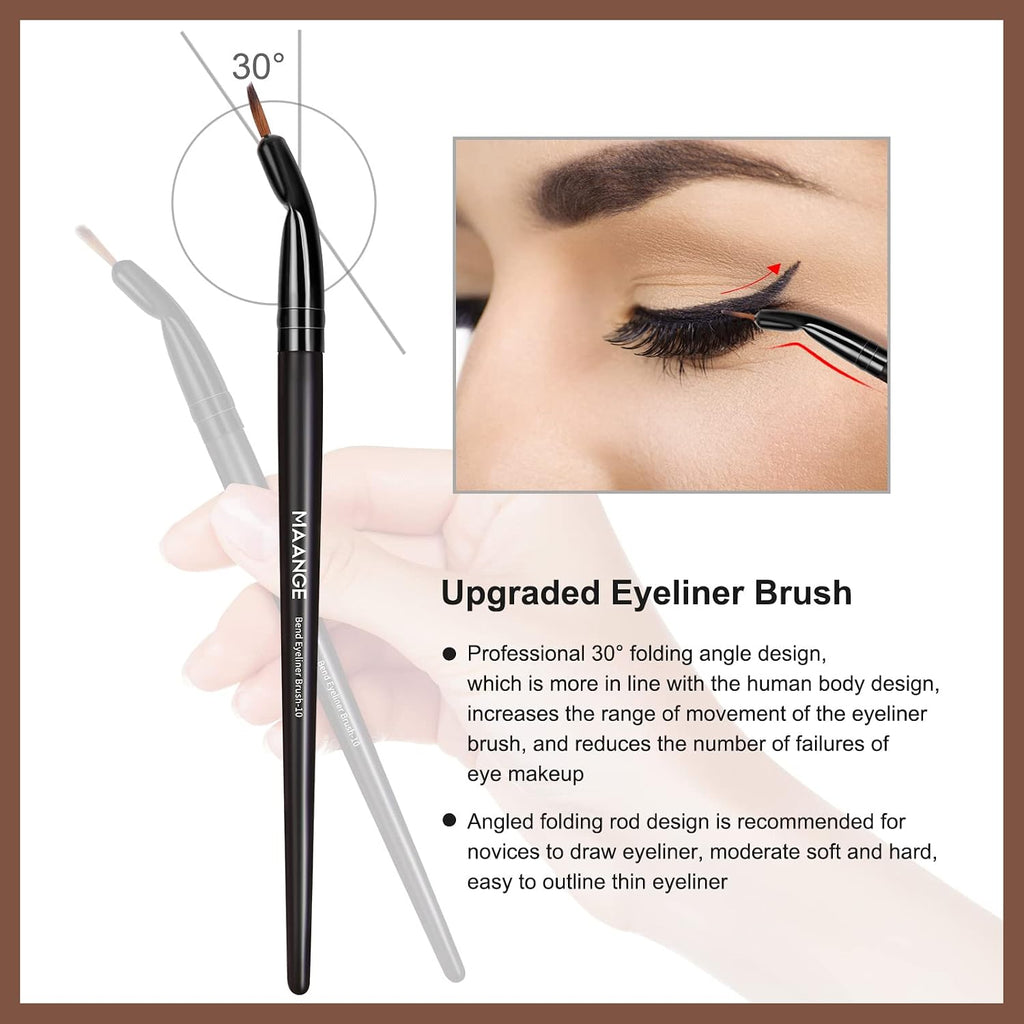MAANGE Makeup Brushes, 25pcs Makeup Brush Set Premium Synthetic Concealer Blush Foundation Eyeshadow Brush Professional Make up Brushes with Gift Box(Black)