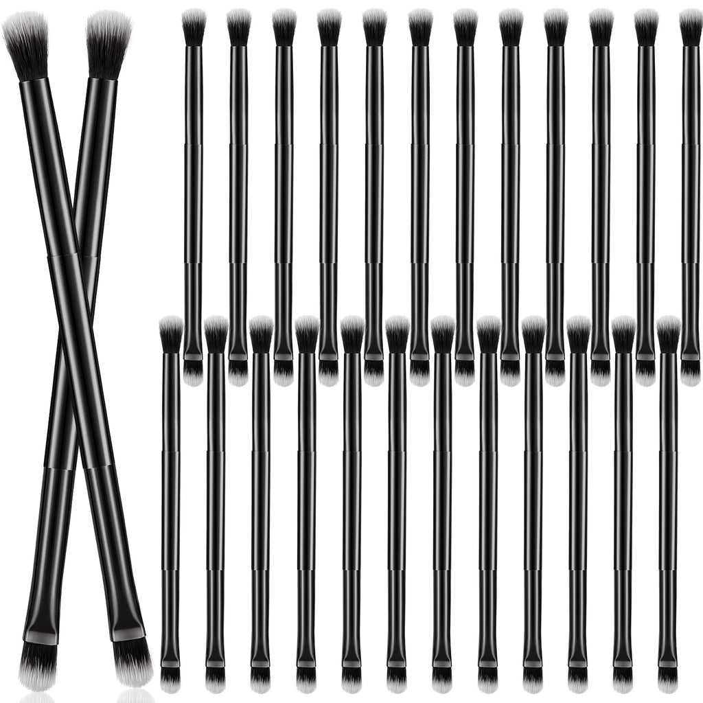 24 Pcs Eyeshadow Smudge Brush, 2 in 1 Double Ended Brush, Rose Gold