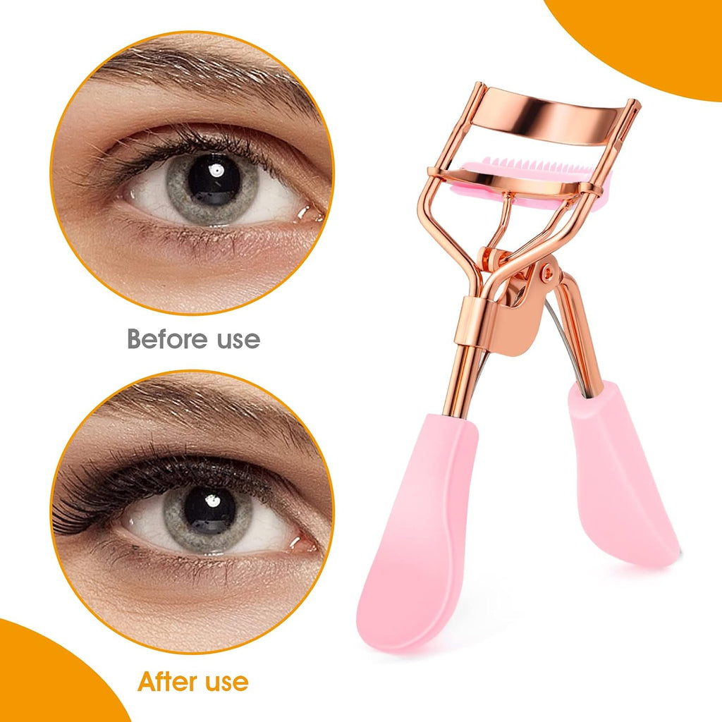 WLLHYF 10 Replacement Eyelash Curler Kit, Eye Lashes Curler (Pink)
