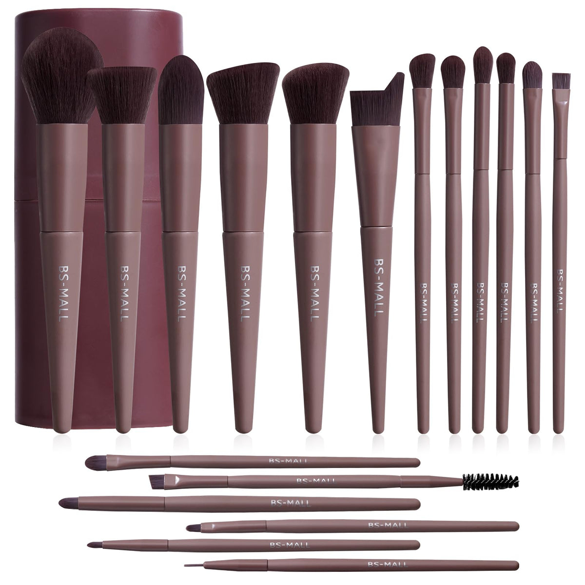 Professional Makeup Brush Set with Travel Case 18 Pcs for Makeup Artists