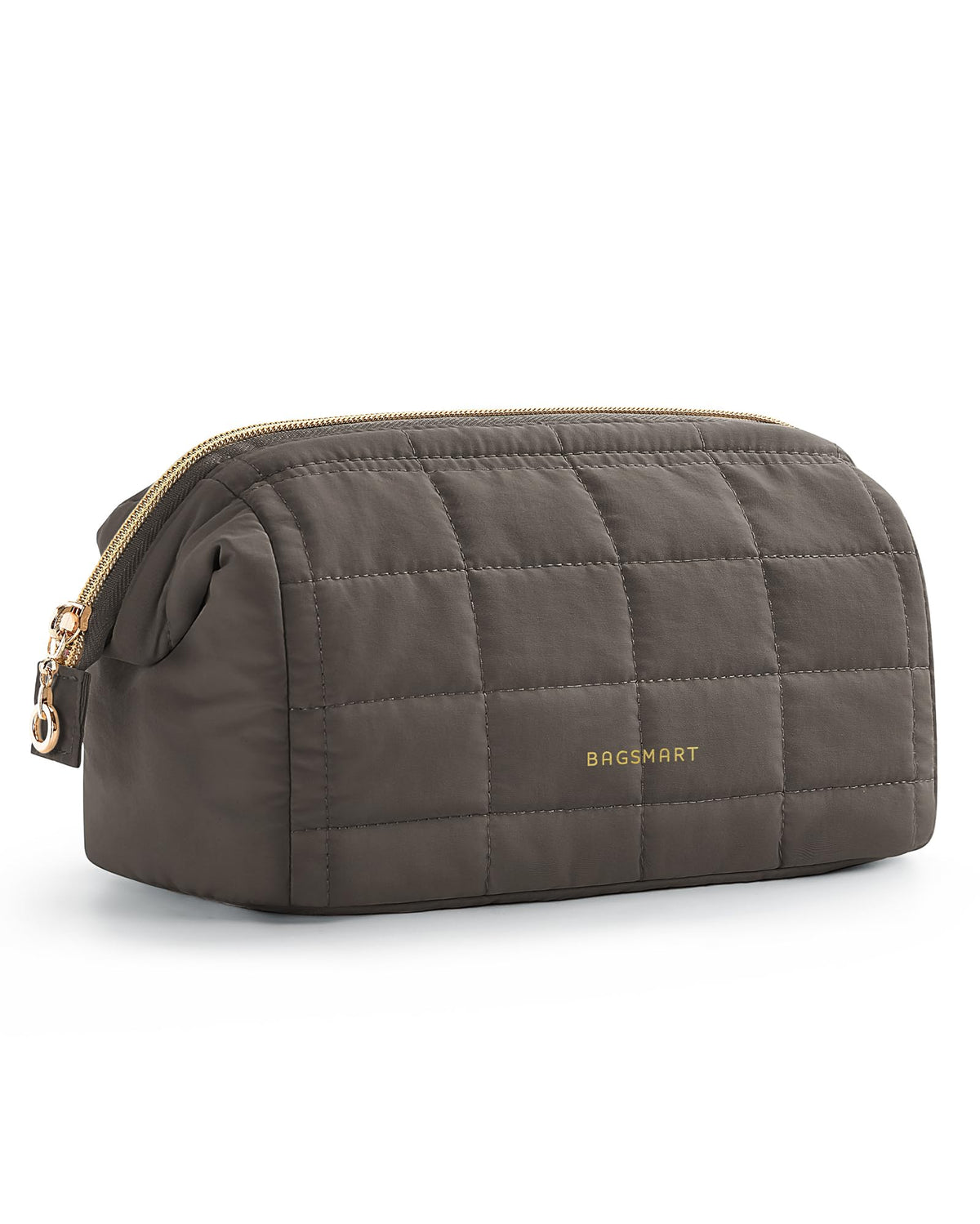 BAGSMART Makeup Bag Travel Toiletry Bag, Wide-open Zipper Pouch, Black