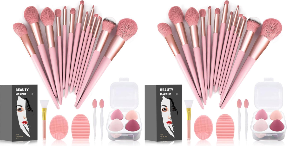Koccido Makeup Brushes 22 Pcs Makeup Kit,Foundation Brush Eyeshadow Brush Make up Brushes Set (Green, 22 Piece Set)