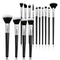 Makeup Brushes, 14 Pcs Travel makeup Brush Set, Black