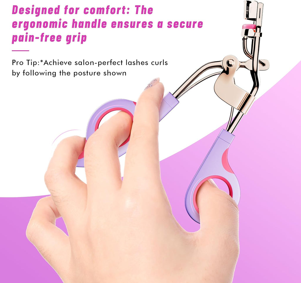 Eyelash Curler with 6PCS Spare Pads, Superior Curling Lash Curler