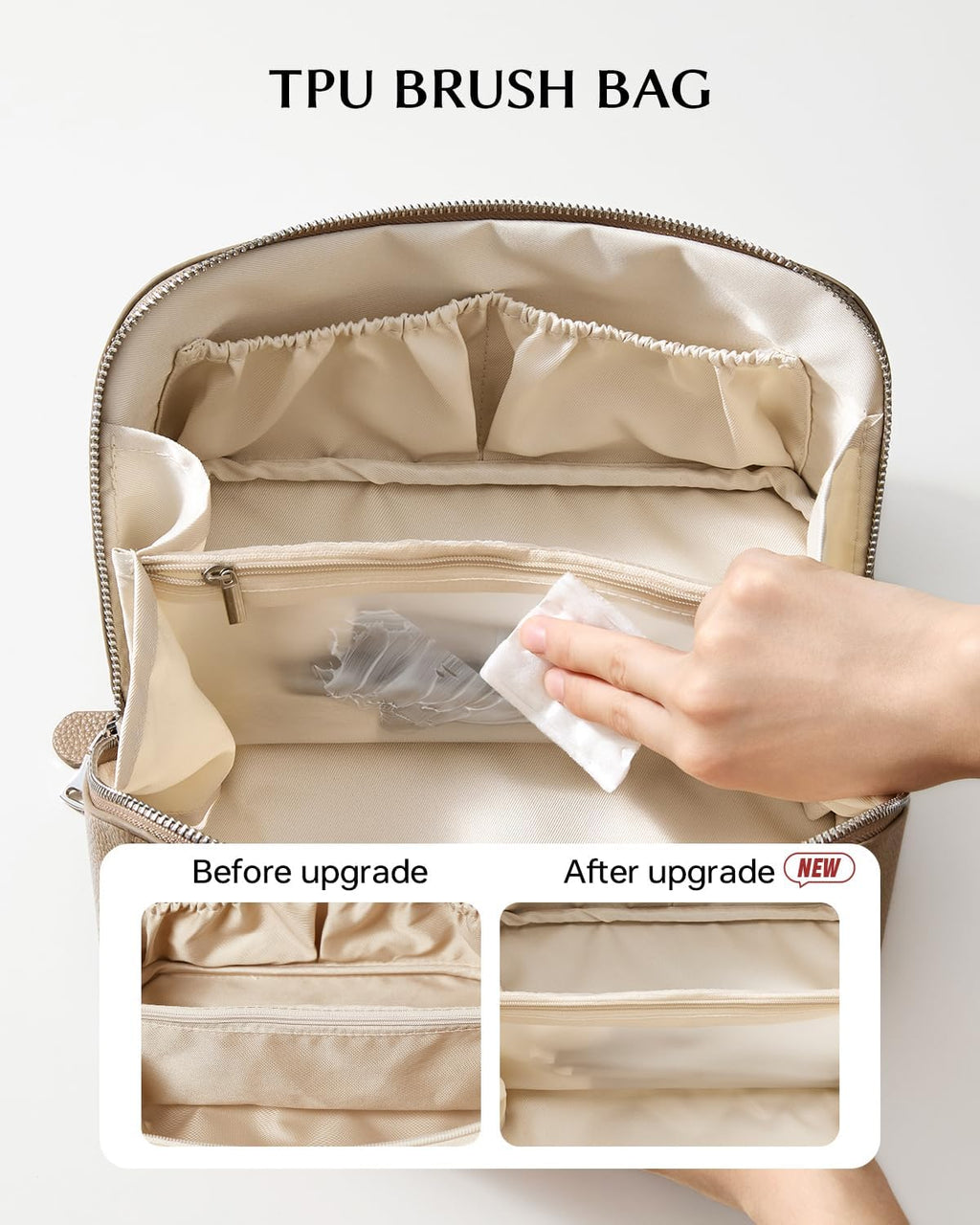 EACHY Travel Makeup Bag Organizer, Toiletry Bag for Women, Cosmetic Pouch