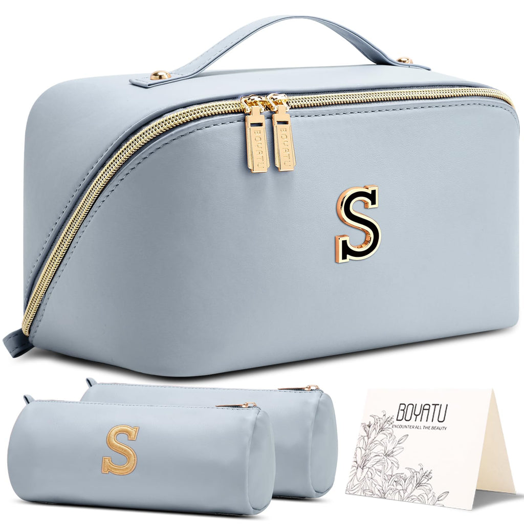 BOYATU Makeup Bag Gift for Women: 3-in-1 Travel Personalized Cosmetic Bag
