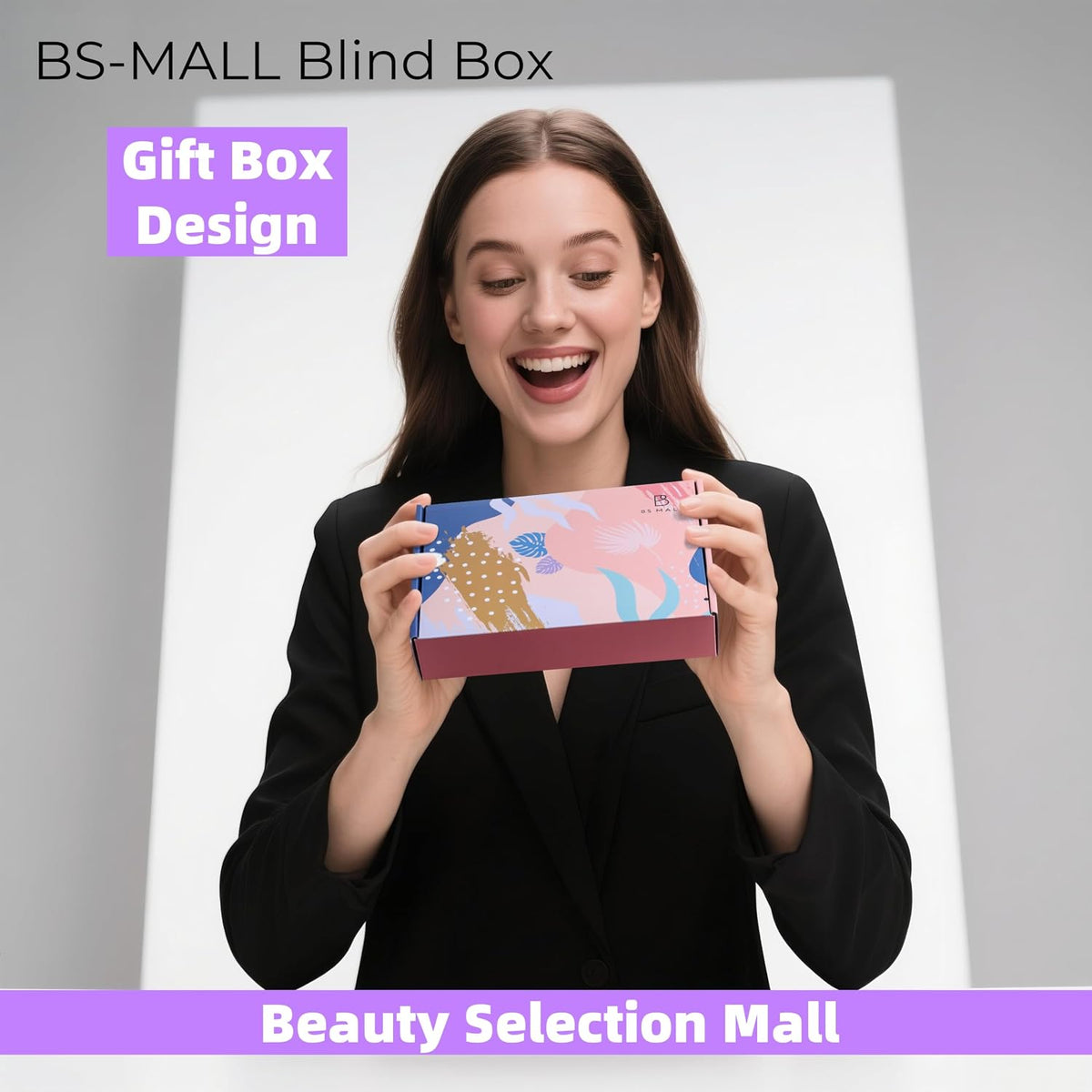 BS-MALL Makeup Brushes & Beauty Tools Assortment Box – Curated Collection of Makeup Brushes, Makeup Bag, Makeup Sponge, Hair Ties & More Professional Beauty Tools for Daily Use & Travel (M)
