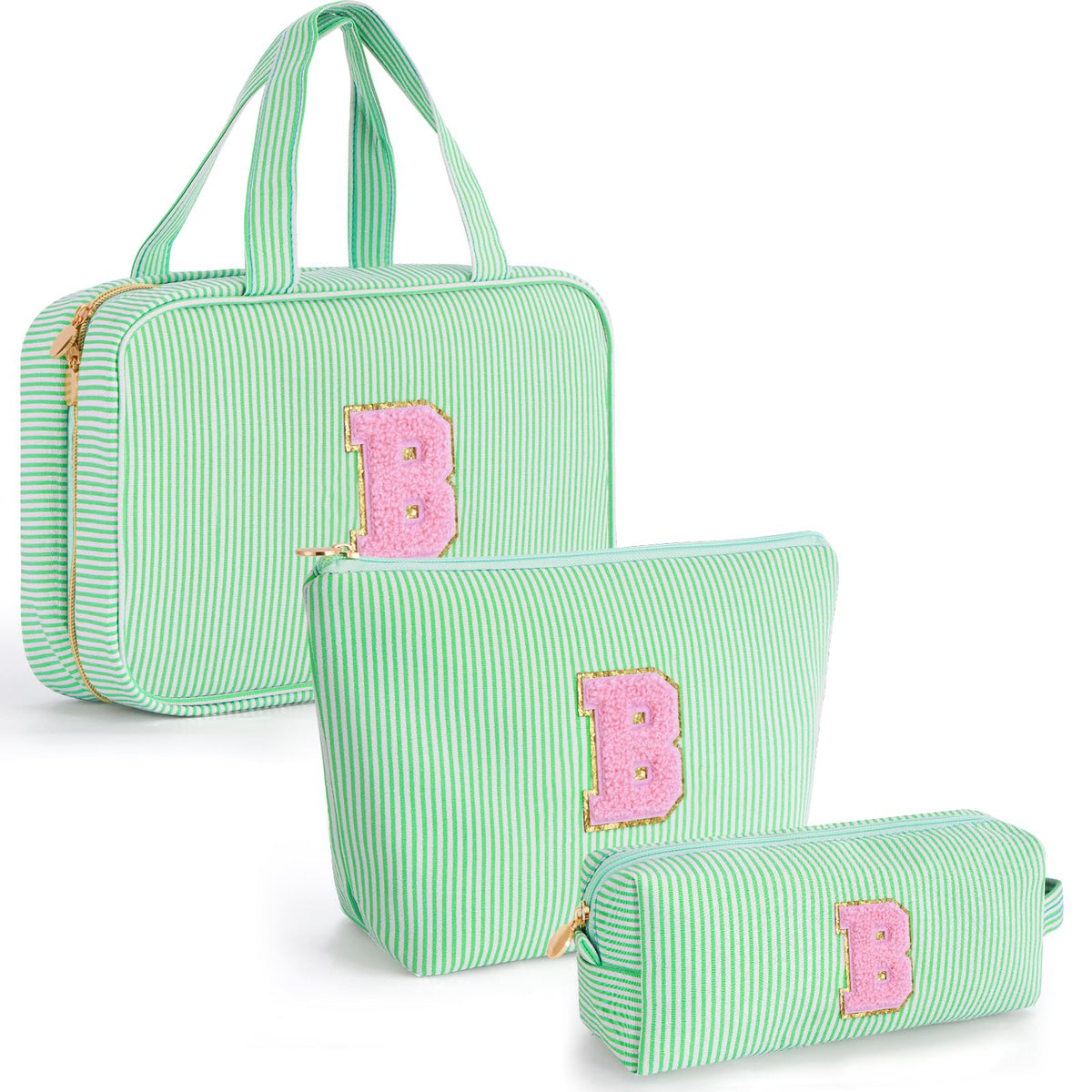 Gifts for Teen Girls Women - Personalized Toiletry Bag Initial Makeup Bag | Travel Cosmetic Bag | 8 9 10 11 12 13 14 15 16 Years Old Girl Gift Trendy Stuff - Blue A