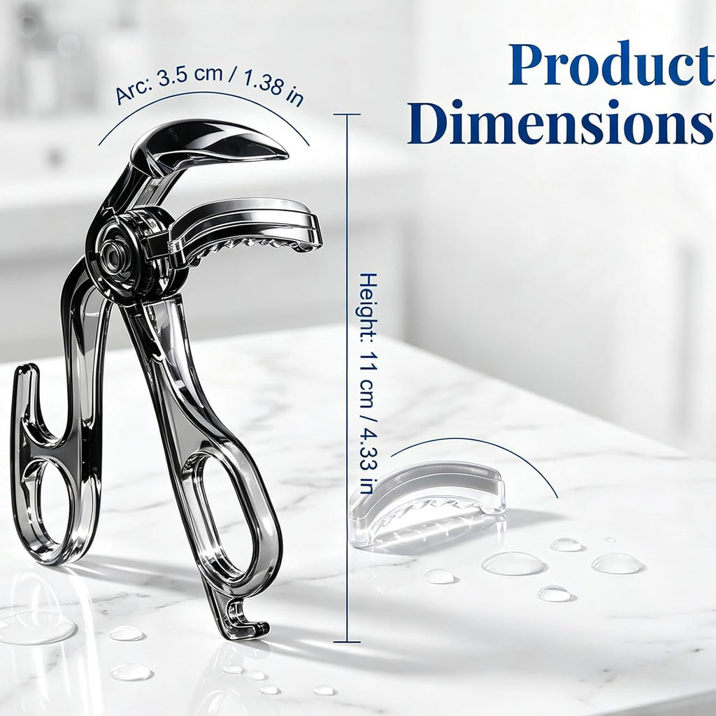 2026 New Wide‑Angle Eyelash Curler with Built‑in Comb, Wide Fit Lash Curler, White Portable Eye Makeup Curling Tool for Natural Curved Lashes, Fits Most Eye Shapes