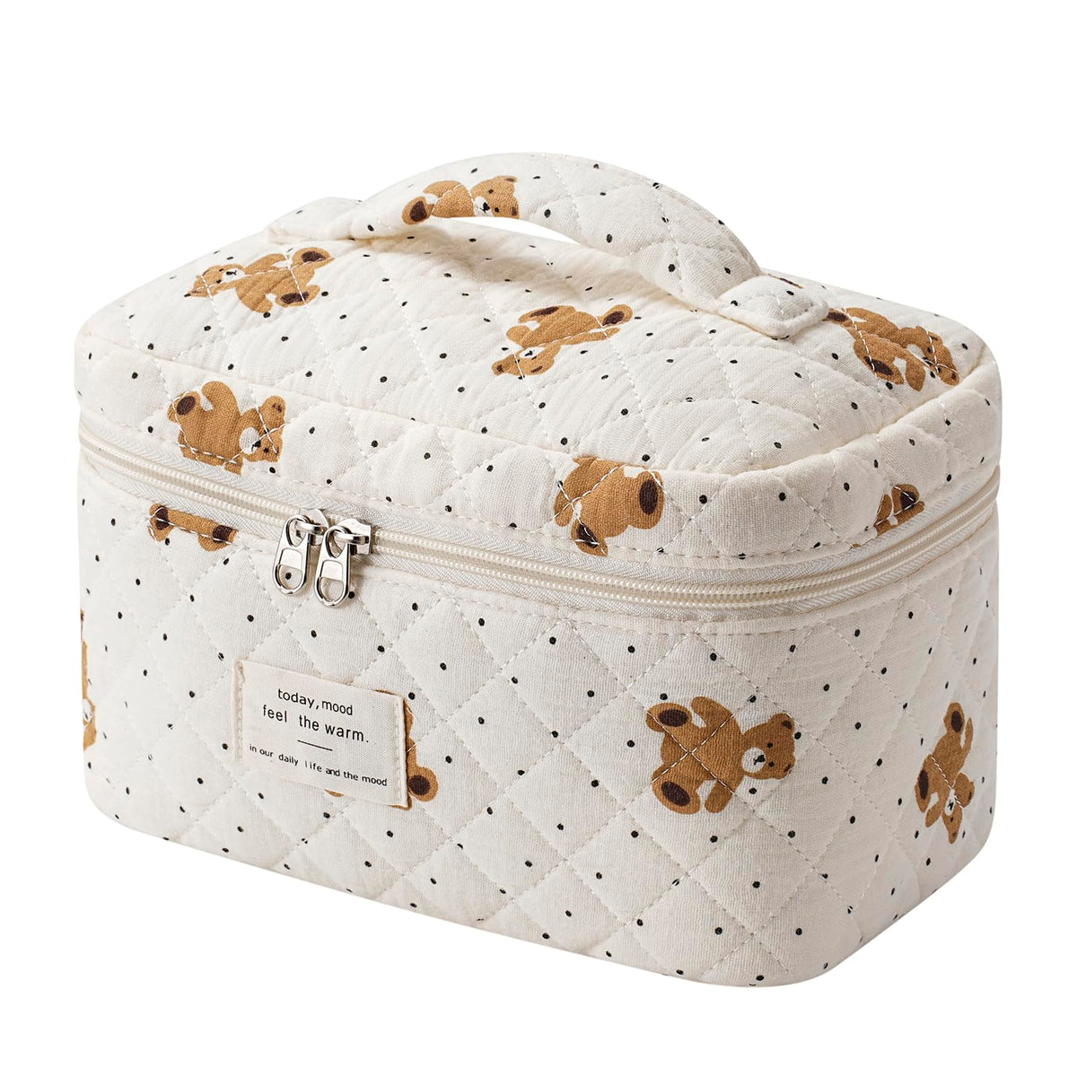 uekeboag Large Travel Quilted Makeup Bag for Women