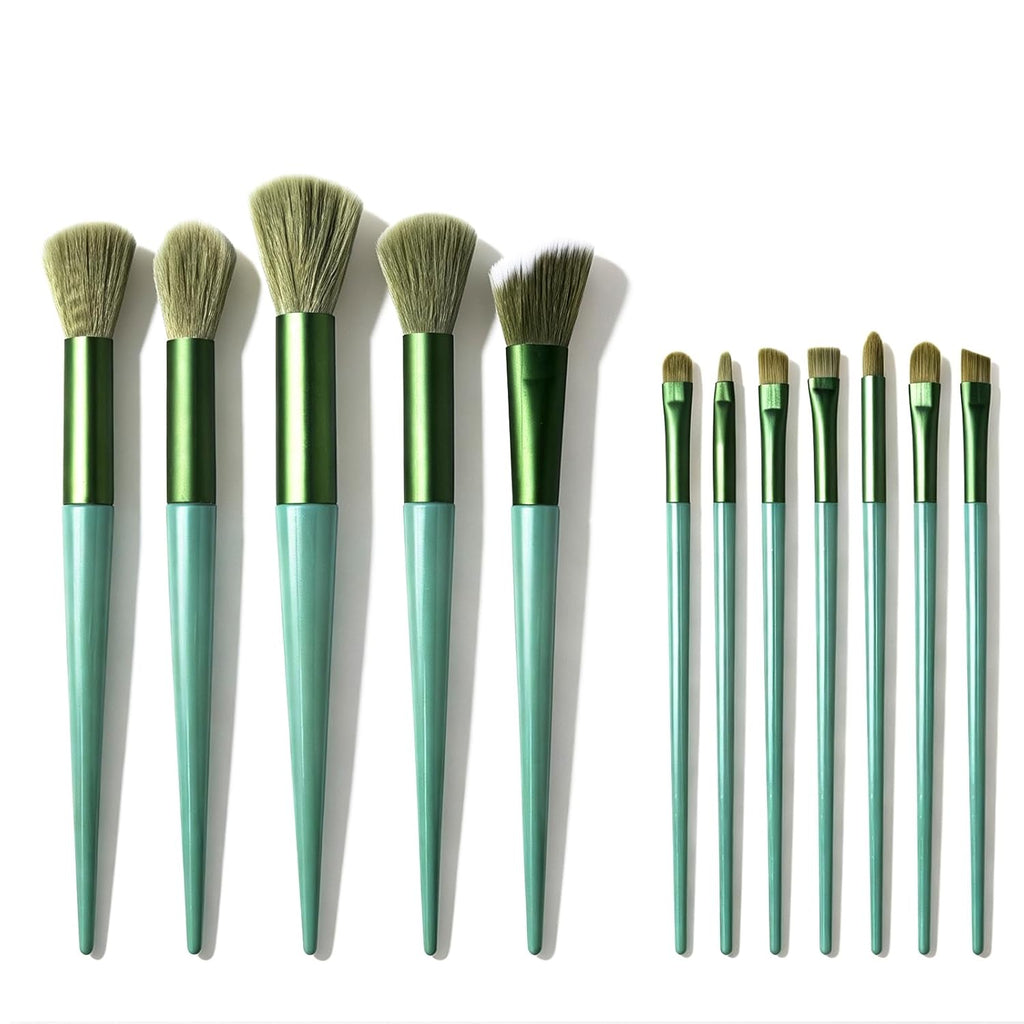 Makeup Brushes,13 PCS Makeup Brushes Set (Green)