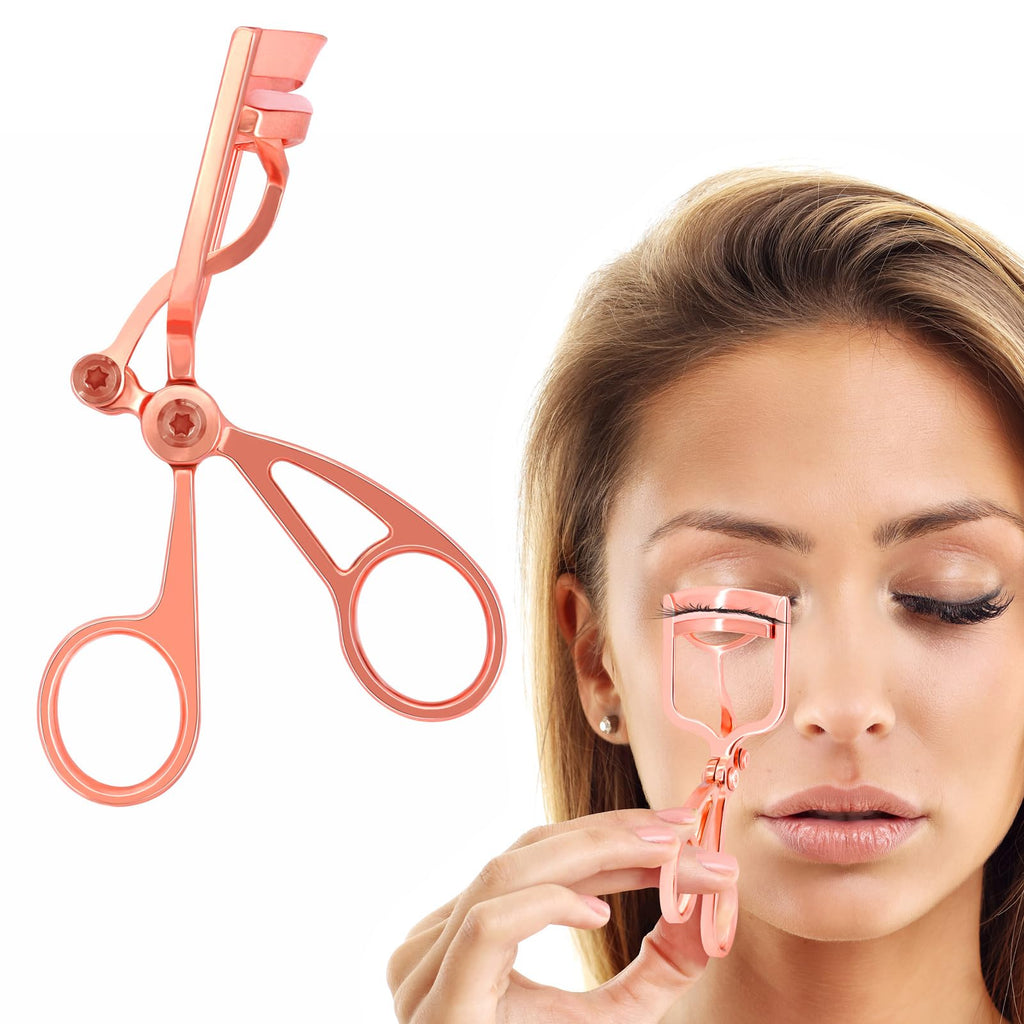 Luxurious Eyelash Curler, Professional Eyelash Curlers Long Lasting Lash Curl Eye Opening Voluminous Lashes Curler Heavy Duty, Zinc Alloy (Silver)