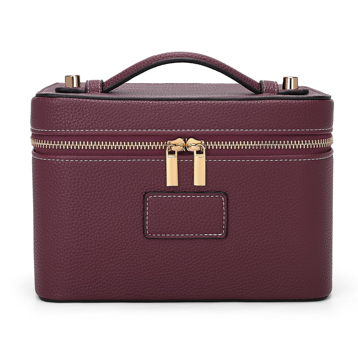 HiTotes Makeup Bag Vanity Case for Women Leather Cosmetic Bag Travel Toiletry Bags Portable Makeup Organizer Case