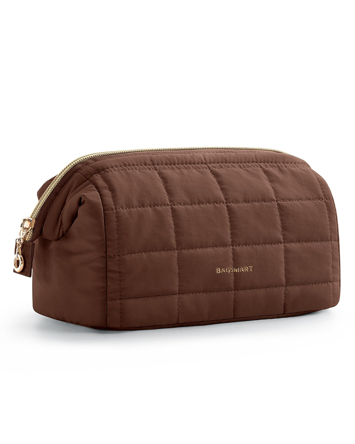 BAGSMART Makeup Bag Travel Toiletry Bag, Wide-open Zipper Pouch, Black
