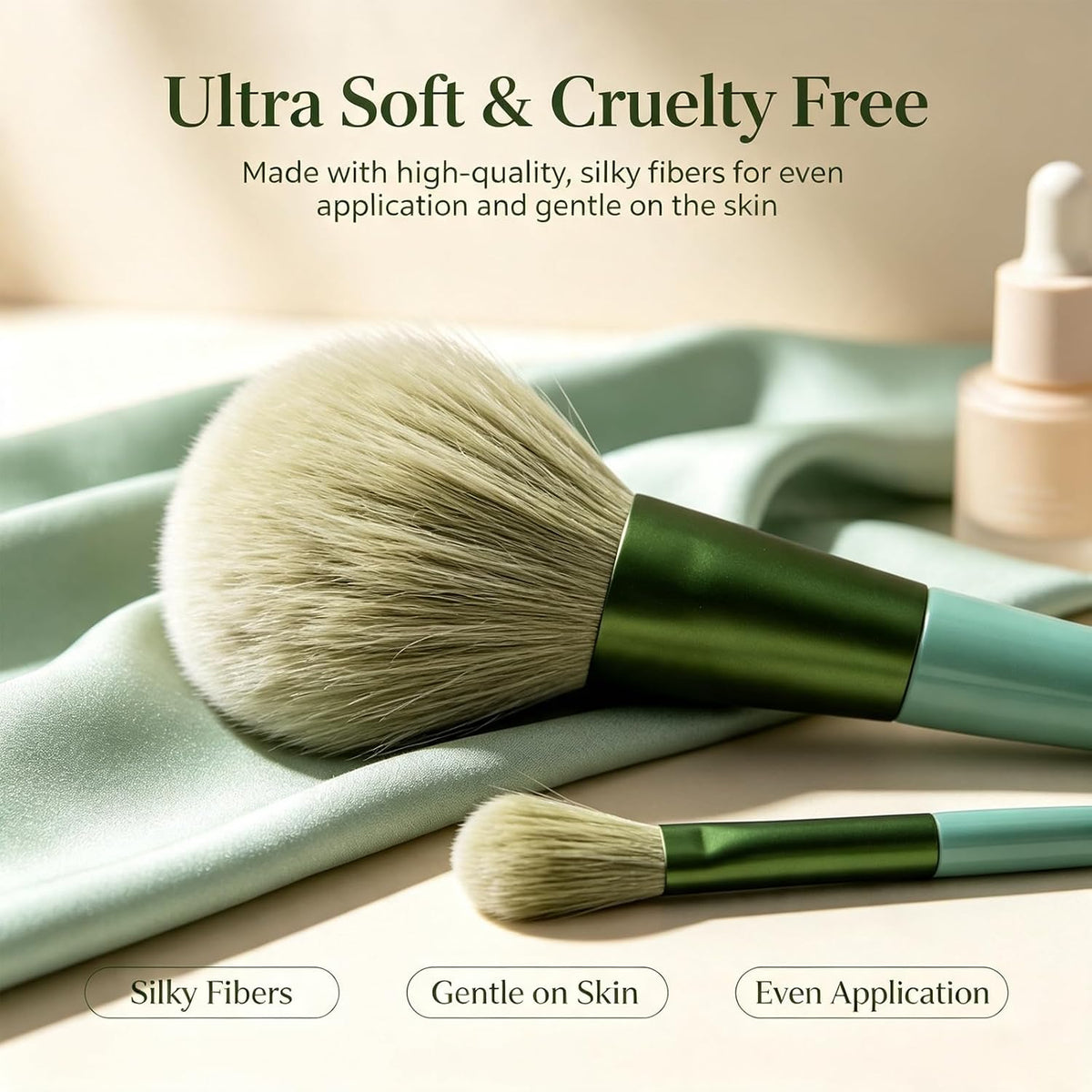 Makeup Brushes,13 PCS Makeup Brushes Set (Green)