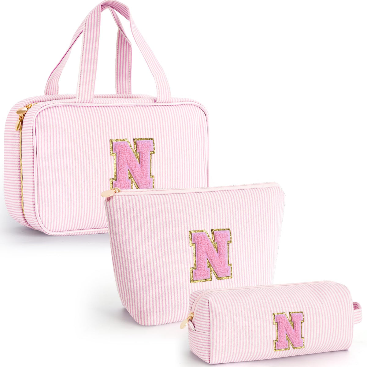 Gifts for Teen Girls Women - Personalized Toiletry Bag Initial Makeup Bag | Travel Cosmetic Bag | 8 9 10 11 12 13 14 15 16 Years Old Girl Gift Trendy Stuff - Blue A