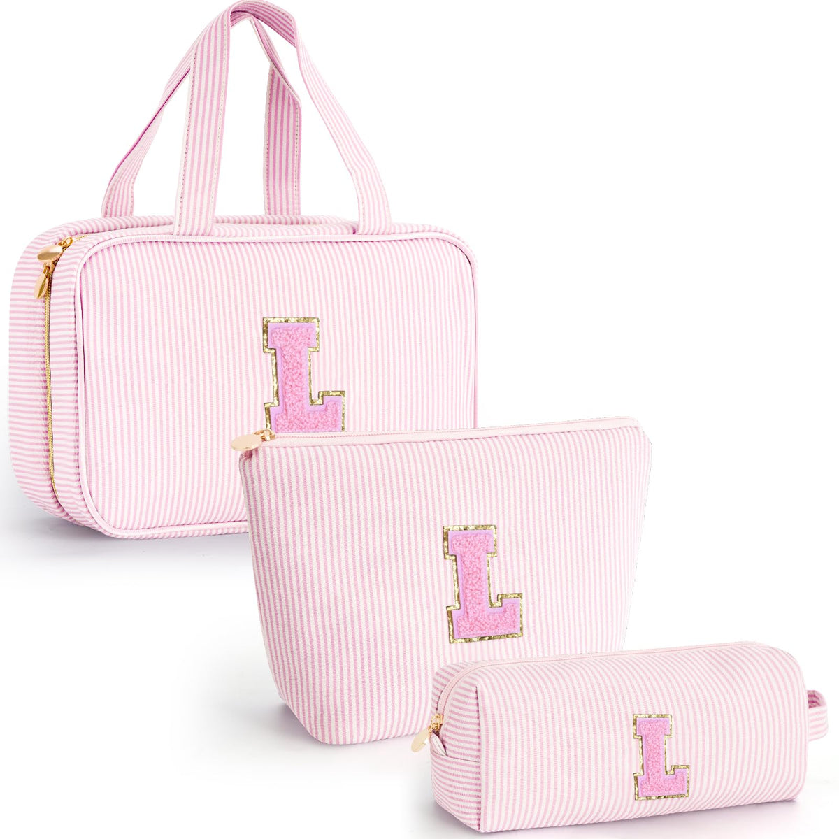 Gifts for Teen Girls Women - Personalized Toiletry Bag Initial Makeup Bag | Travel Cosmetic Bag | 8 9 10 11 12 13 14 15 16 Years Old Girl Gift Trendy Stuff - Blue A