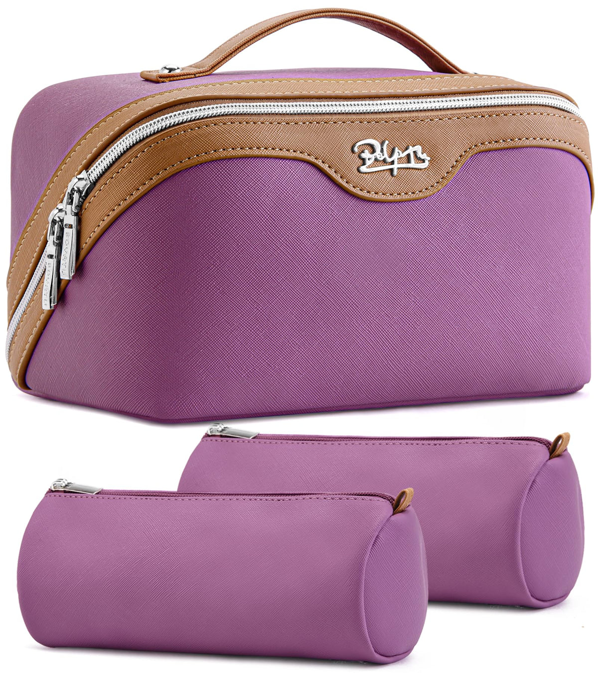 BOYATU Travel Makeup Bag Organizer: 3 Pcs Large Cosmetic Bags Set for Women