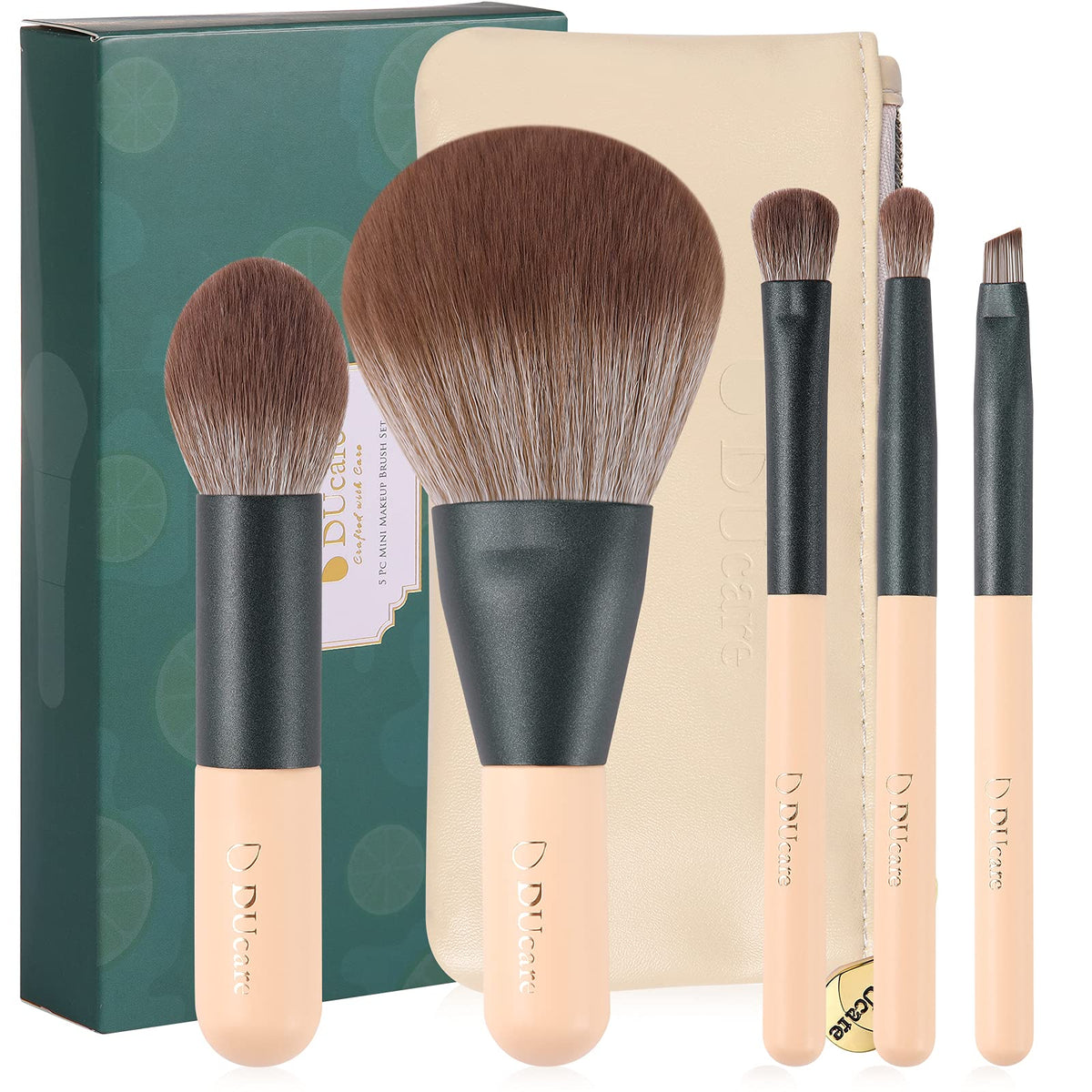 DUcare 19pcs Makeup Brush Set with Cleaning Mat Makeup Sponge