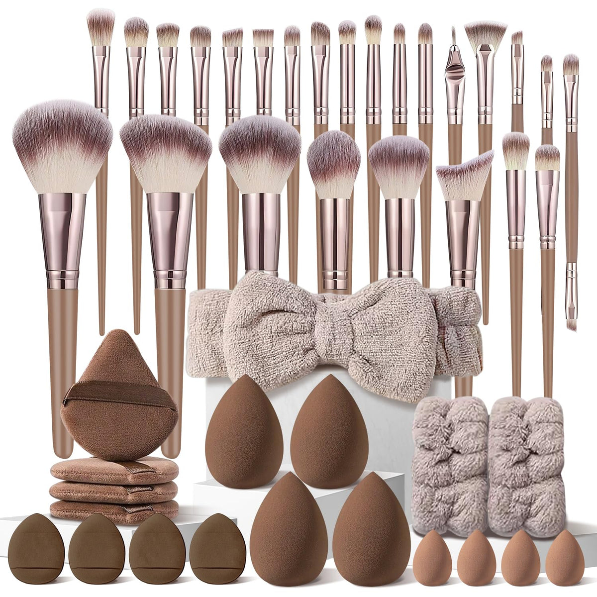 HGHDBT 70Pcs Pink Makeup Brushes Set Professional Makeup Kit Multi-functional Makeup Tool Set with Case Facial Makeup Accessories, Foundation Makeup Brush Kit Eye and Face Make up Brushes & Tools