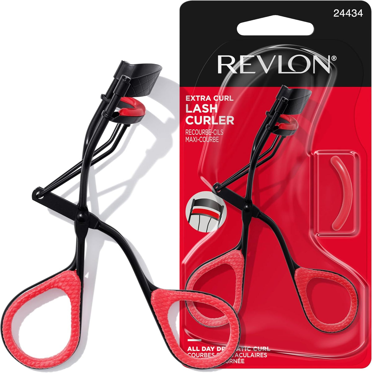 Revlon Extra Curl Eyelash Curler, Black, 1 Count