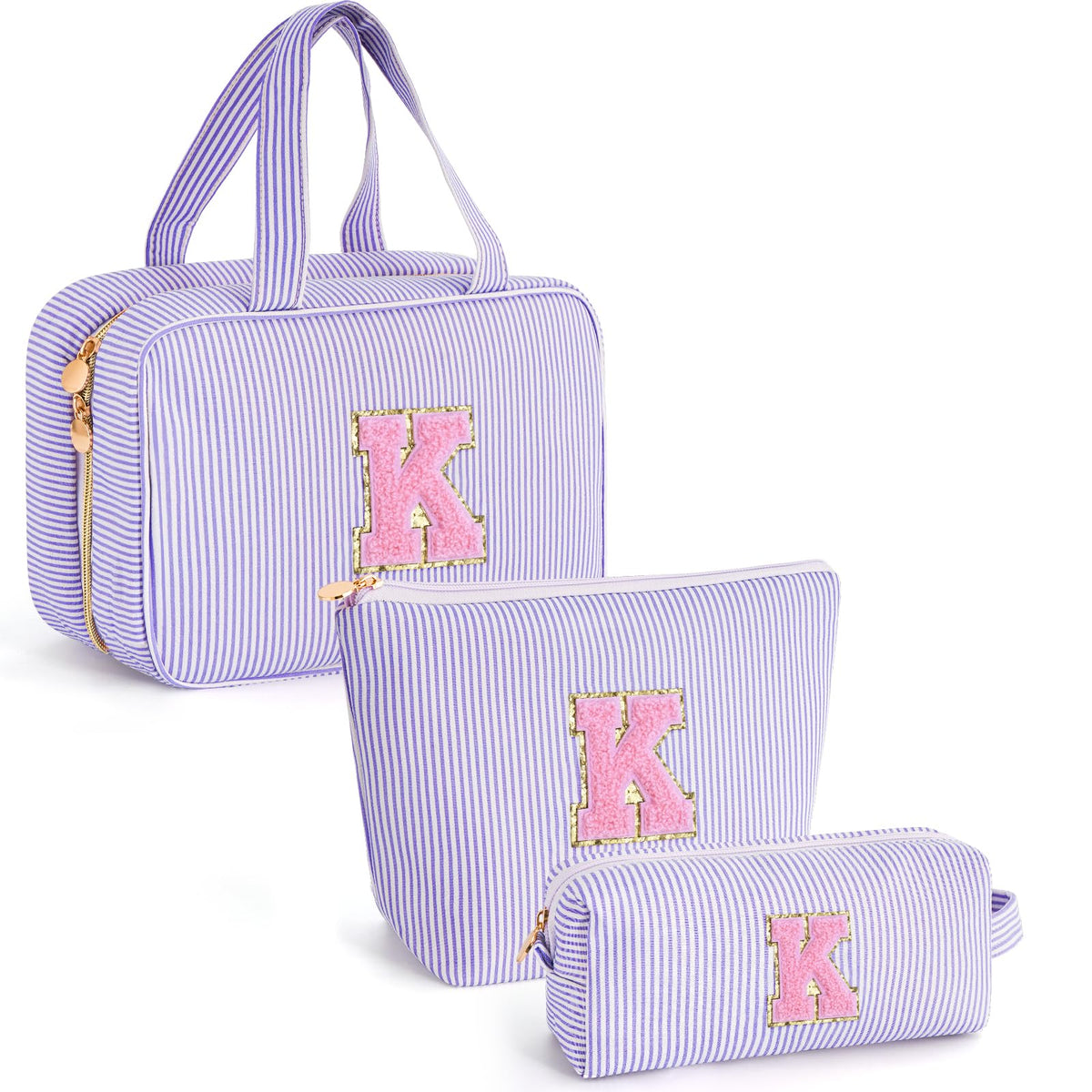 Gifts for Teen Girls Women - Personalized Toiletry Bag Initial Makeup Bag | Travel Cosmetic Bag | 8 9 10 11 12 13 14 15 16 Years Old Girl Gift Trendy Stuff - Blue A