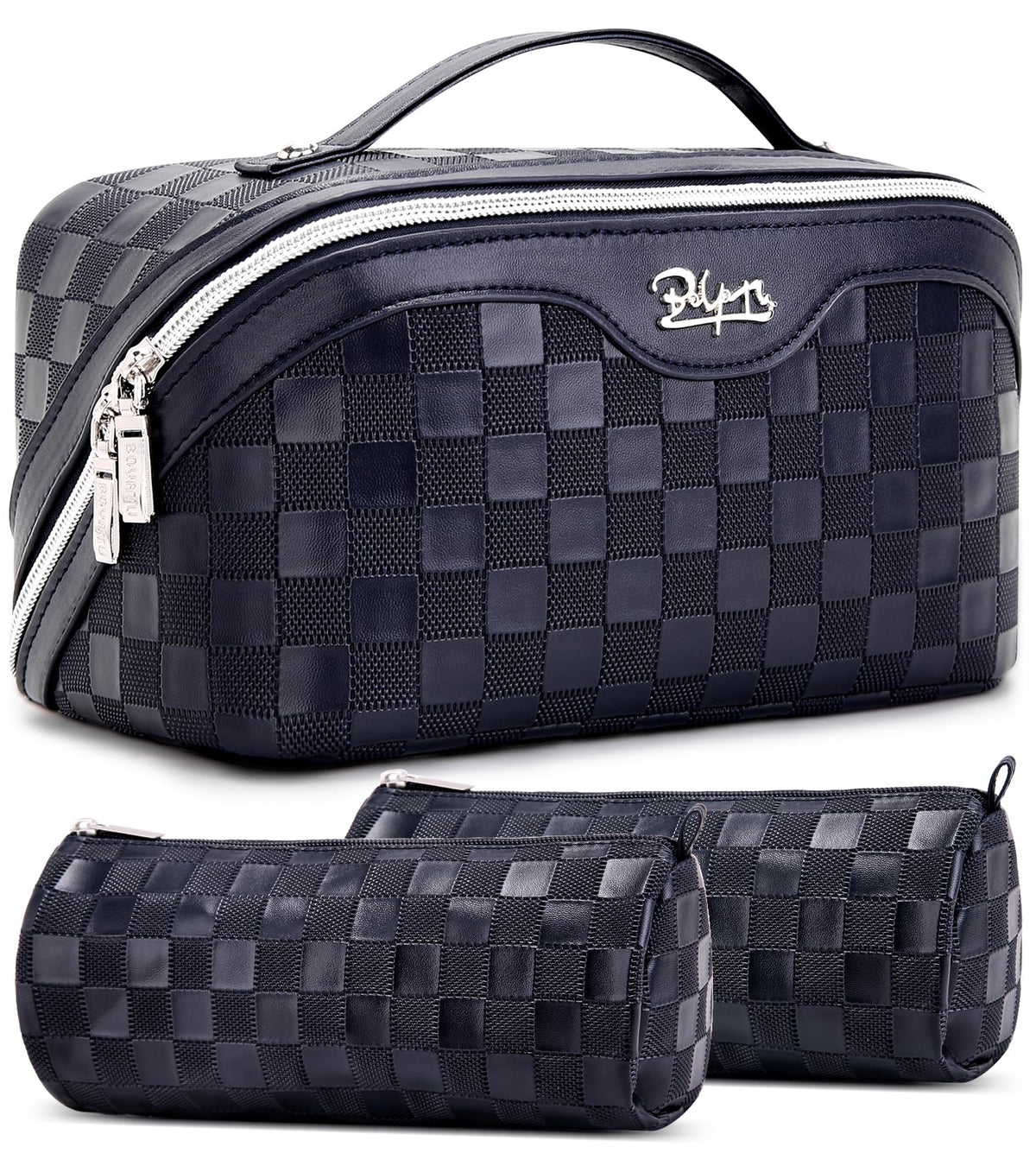 BOYATU Travel Makeup Bag Organizer: 3 Pcs Large Cosmetic Bags Set for Women