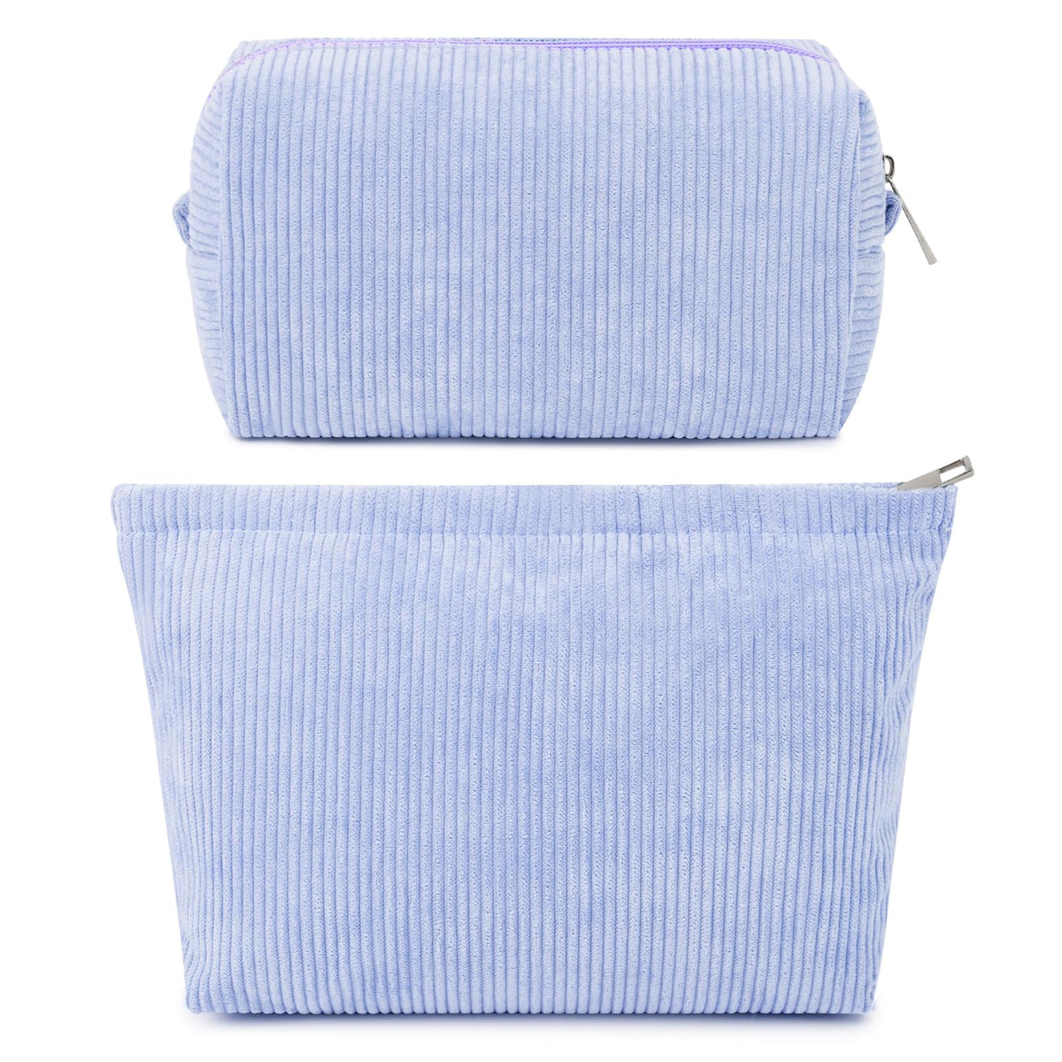 SOIDRAM 2 Pieces Makeup Bag Large Checkered Cosmetic Bag Capacity Canvas Mix Travel Toiletry Bag Organizer Cute Makeup Brushes Aesthetic Accessories Storage Bag for Women, Checkered Mix Rose Red