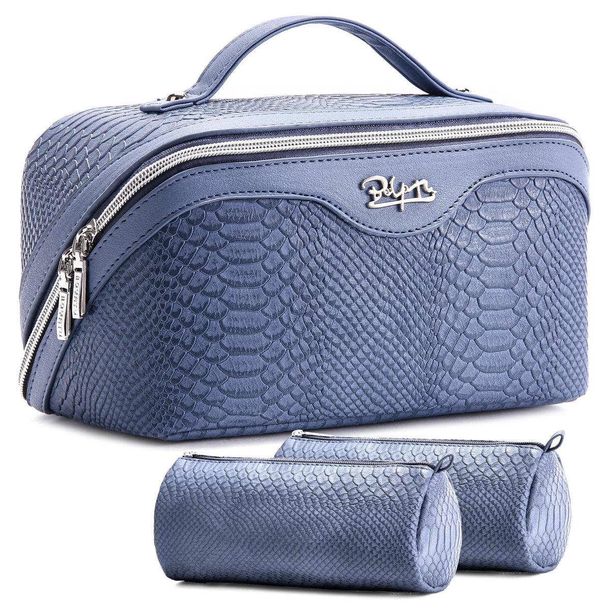 BOYATU Travel Makeup Bag Organizer: 3 Pcs Large Cosmetic Bags Set for Women