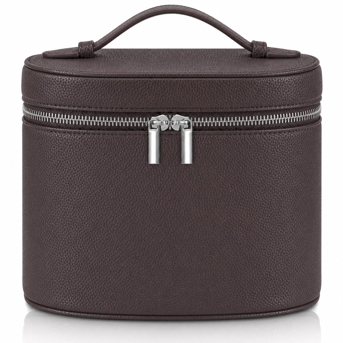 Makeup Bag Vanity Case Cosmetic Bag with Removable Divider Travel Toiletry Bag for Women Portable Make up Box Organizer, Burgundy