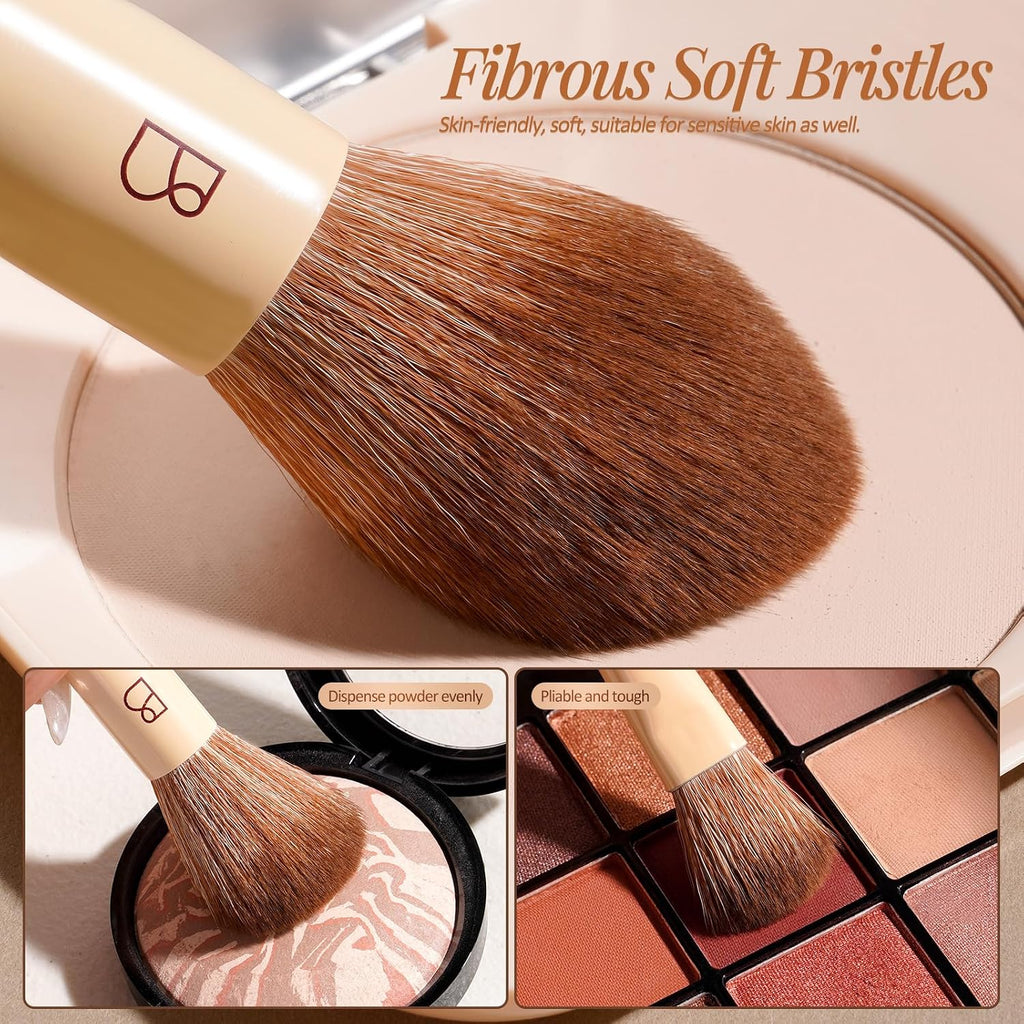 BS-MALL 6Pcs Double-Ended Makeup Brushes Travel Kit with Bag