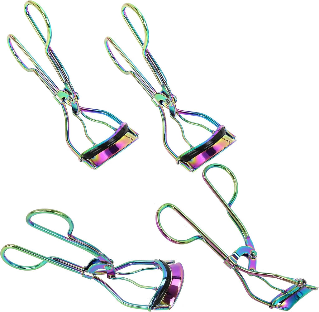 Iconikal Metal Eyelash Curler Set, Rainbow, 4-Pack