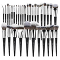 LORYP Professional Makeup Brush Set 32Pcs Matte Black Vegan Bristles