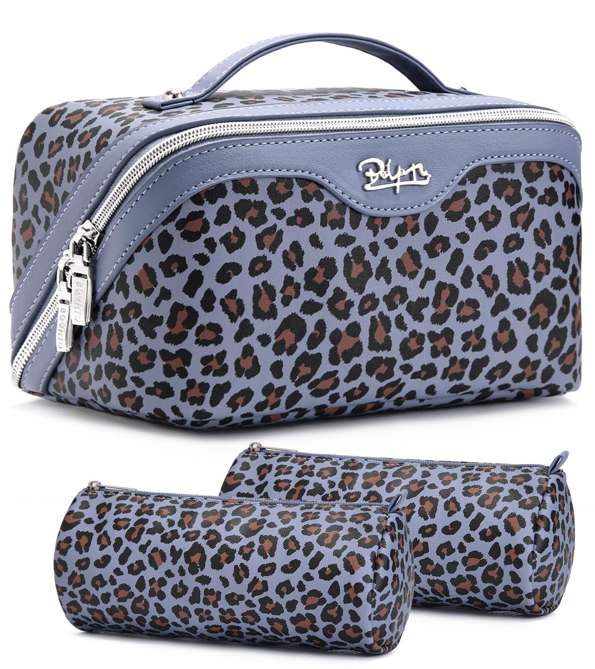 BOYATU Travel Makeup Bags Cosmetic Organizer Bag: Floral Make up Bag