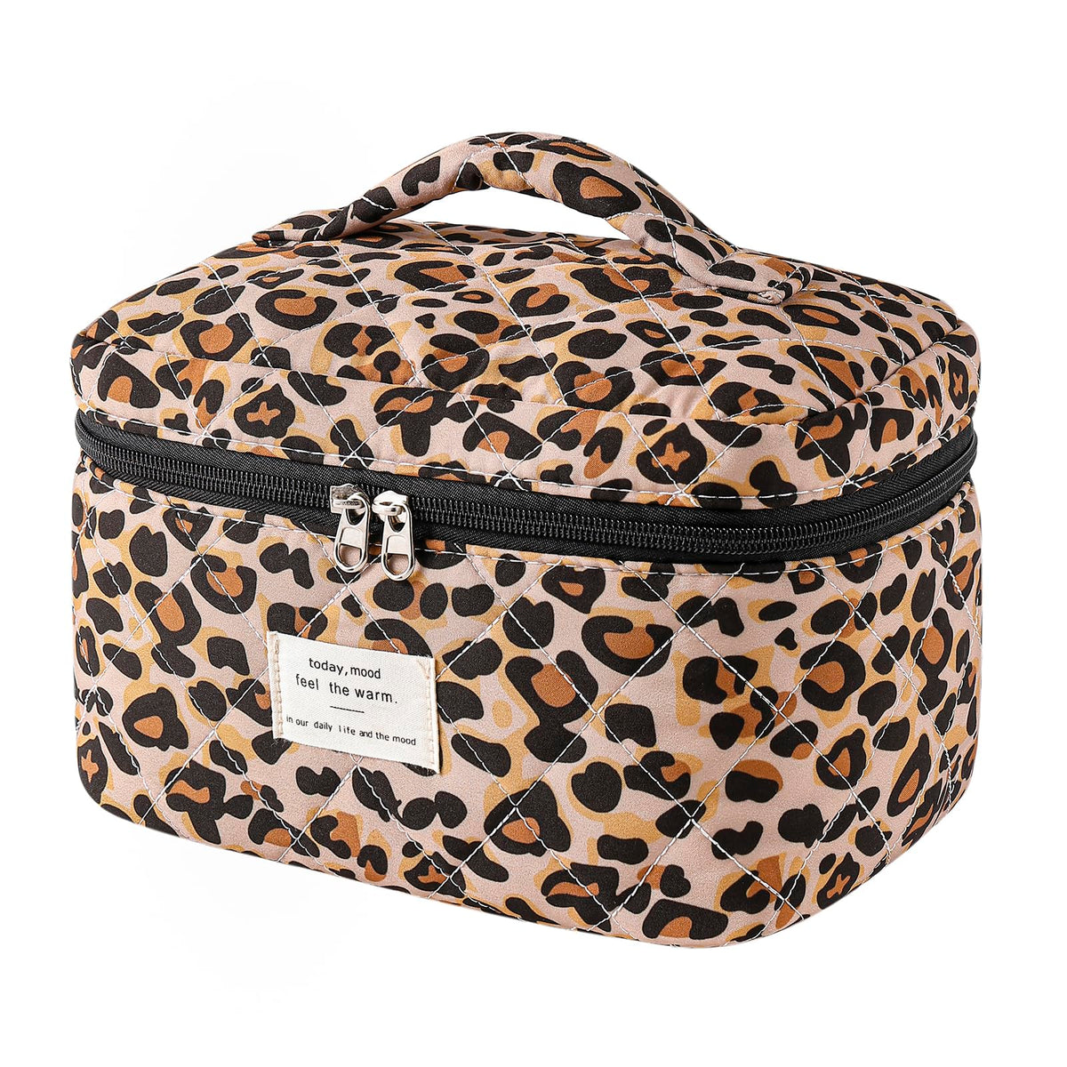 uekeboag Large Travel Quilted Makeup Bag for Women