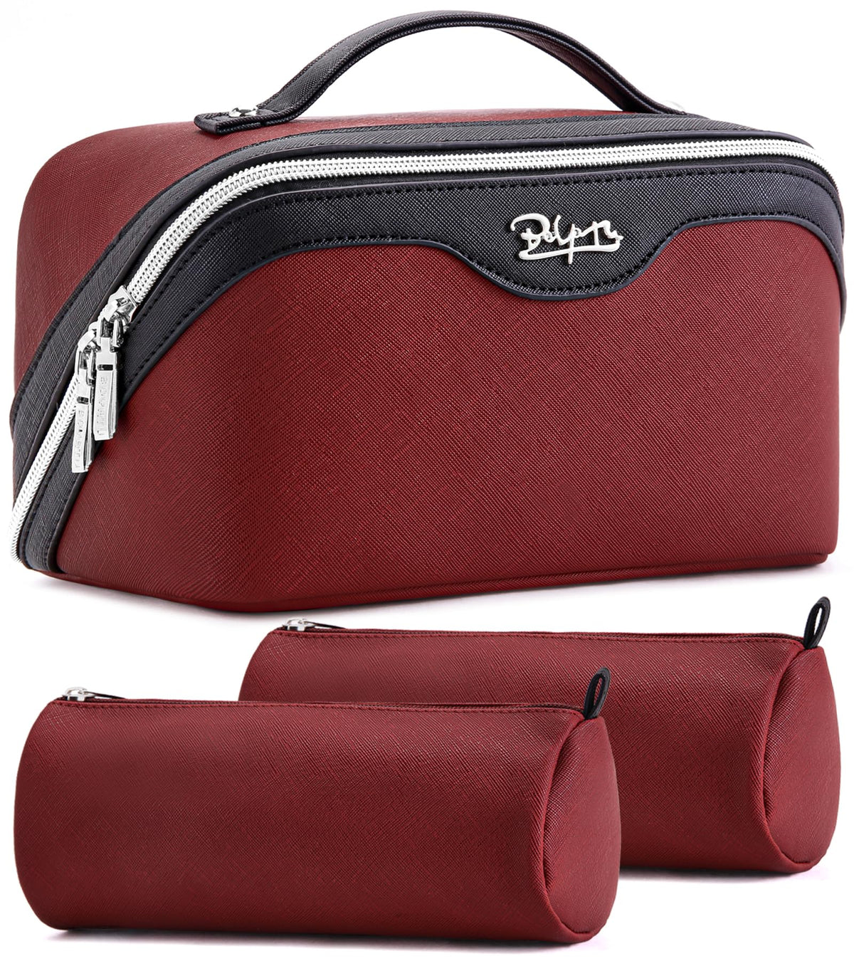 BOYATU Travel Makeup Bag Organizer: 3 Pcs Large Cosmetic Bags Set for Women