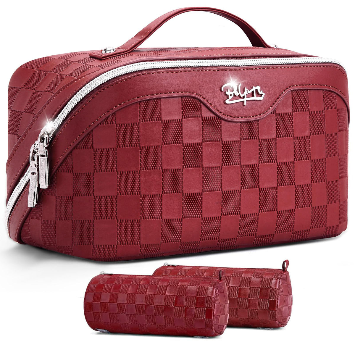 BOYATU Travel Makeup Bag Organizer: 3 Pcs Large Cosmetic Bags Set for Women